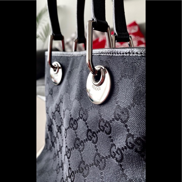 Gucci Black Monogram Mini Tote - Picture 11 of 15